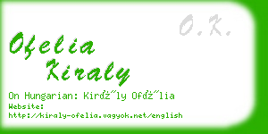 ofelia kiraly business card